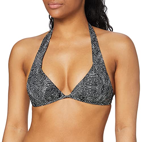 O'Neill Damen PW Sao Mix Bikini Top, Schwarz All Over Print mit Weiß, 38C von O'Neill