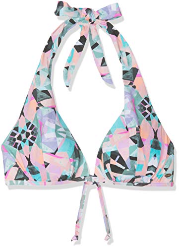 O'Neill Damen PW Sao Mix Bikini Top, Weiß All Over Print mit Grün, 40B von O'Neill