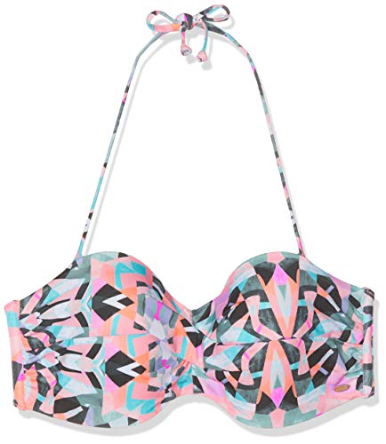 O'Neill Damen PW Sol Mix Bikini Top, Weiß All Over Print mit Grün, 42C von O'Neill