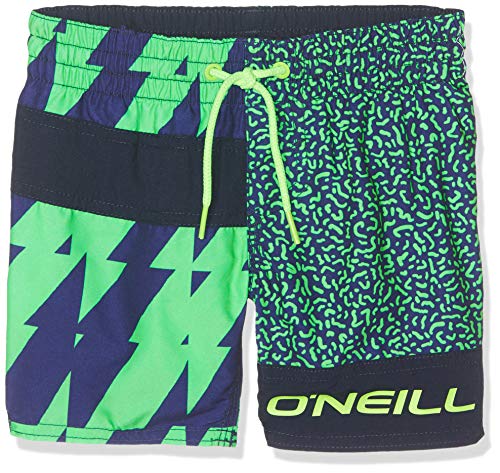 O'Neill Jungen PB Qoncrete Badehose, Grün All Over Print, 140 von O'Neill