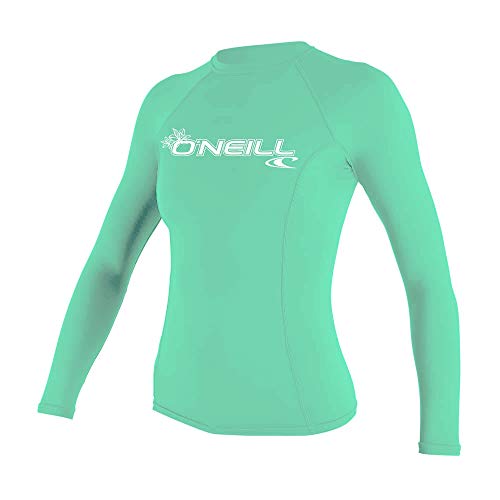 O'Neill Wetsuits Damen Basic Skins Long Sleeve Rash Guard Shirt, Light Aqua, M von O'Neill