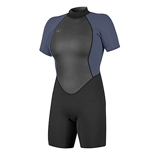 O'Neill Wetsuits Damen Reactor II 2mm Back Zip Spring Wetsuit Neoprenanzug, Black/Mist, 14 von O'Neill