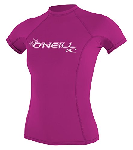 O'Neill Wetsuits Damen Uv Schutz wms basic skins S/S crew Rash Vest, Rosa, S O'Neill Wetsuits Damen Uv Schutz wms basic skins S/S crew Rash Vest, Rosa, S von O'Neill