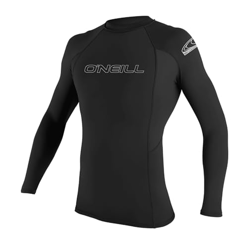 O'Neill Wetsuits Herren Basic Skins L/S Crew Rash Vest, Black, 3XL von O'Neill