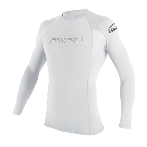 O'Neill Wetsuits Herren Basic Skins L/S Crew Rash Vest, White, M von O'Neill