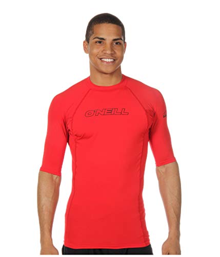 O'Neill Wetsuits Herren Basic Skins Rash Guards, rot, Large von O'Neill