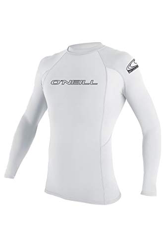 O'NEILL Wetsuits Herren Basic Skins UPF 50+ Long Sleeve Rash Guard, Weiß, XL von O'Neill