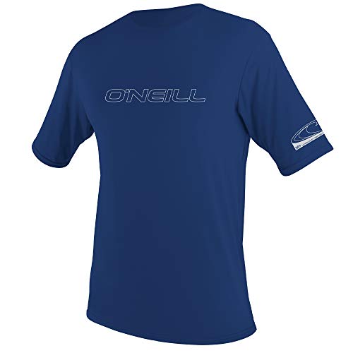 O'Neill Wetsuits Men's Basic Skins Short Sleeve Sun Shirt Rash Vest, Navy, 3XL von O'Neill
