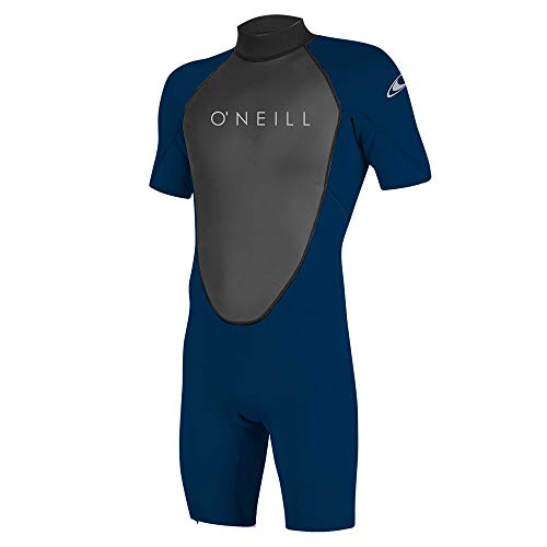 O'Neill Wetsuits Men's Reactor-2 2mm Back Zip Spring Wetsuit, Black/Abyss, L von O'Neill
