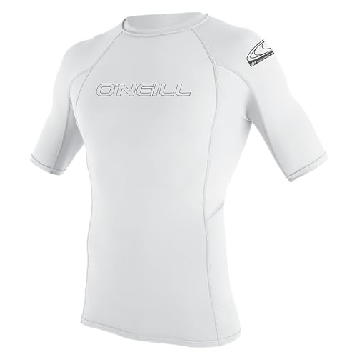 Oneill Wetsuits Herren Basic Skins Short Sleeve Rash Guard - White, Small, 3341-025-S von O'Neill