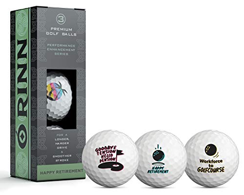 O'Rinn Golf Golfbälle zum Ruhestand, 3er-Pack, Geschenke für Golfer - Kollegen - Ruhestand Party Supplies & Favors - Geschenk zum Ruhestand von O'Rinn Golf