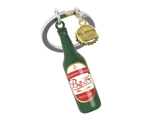 O meta[l]morphose METALMORPHOSE – Schlüsselanhänger Bier – Geschenk für Herren, Geschenk für Damen, grün, one size von O meta[l]morphose