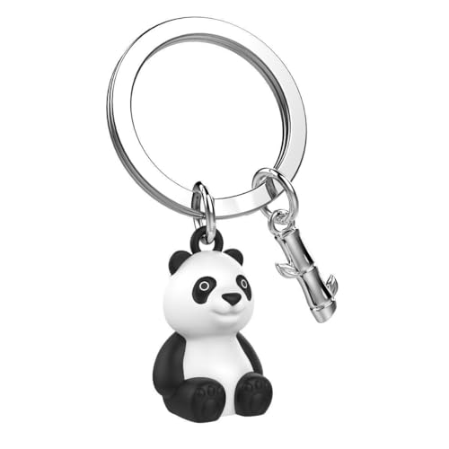 O meta[l]morphose METALMORPHOSE Schlüsselanhänger Panda und Bambus MTM293-01, schwarz/weiß, one size von O meta[l]morphose