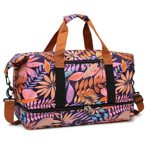 OAIEU Tragbare, erweiterbare Reisetasche, leicht, großes Fassungsvermögen, für Damen und Herren(Lila) von OAIEU