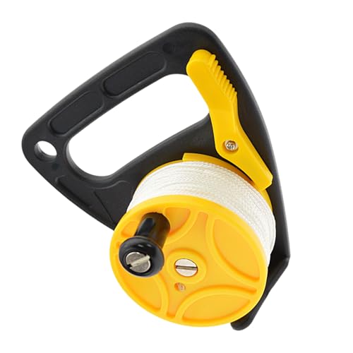 OAJABBGE Scubas Dives Reel Kajaks Mit Daumenstoppern 150ft High Visibility Retractable Line Diving Reel Finger Spool von OAJABBGE