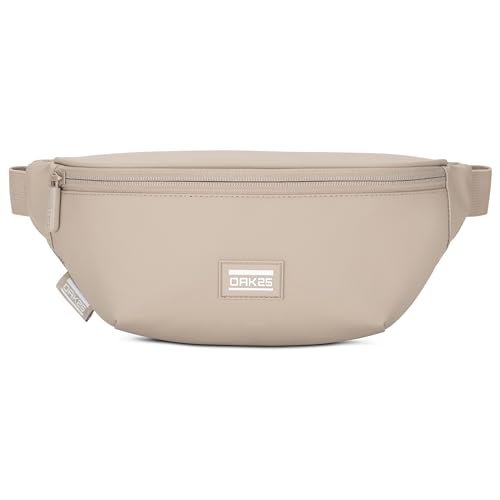 OAK25 Bauchtasche Damen & Herren Beige - Everyday Sling - Hüfttasche für Sport Outdoor Stadt Reise - Gepolsterte Gürteltasche - Crossbody Bag mit Gurt - Wasserabweisend OAK25 Bauchtasche Damen & Herren Beige - Everyday Sling - Hüfttasche für Sport Outdoor Stadt Reise - Gepolsterte Gürteltasche - Crossbody Bag mit Gurt - Wasserabweisend von OAK25