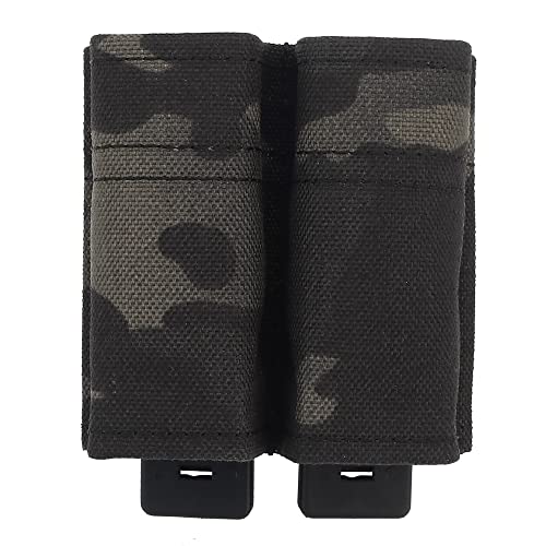 Tactical 9mm Magazin Beutel Jagd Einzelne Double Mag-Tasche Outdoor Molle Beutel Halter Airsoft Mag Träger (Color : MG-F-04-BCP, Size : M) von OAREA