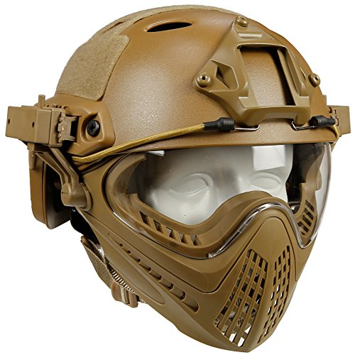 OAREA Taktischer Bereich schneller Abnehmbarer Paintball TPU Tarnungs-Sturzhelm mit Schutzbrillen-Maske von OAREA