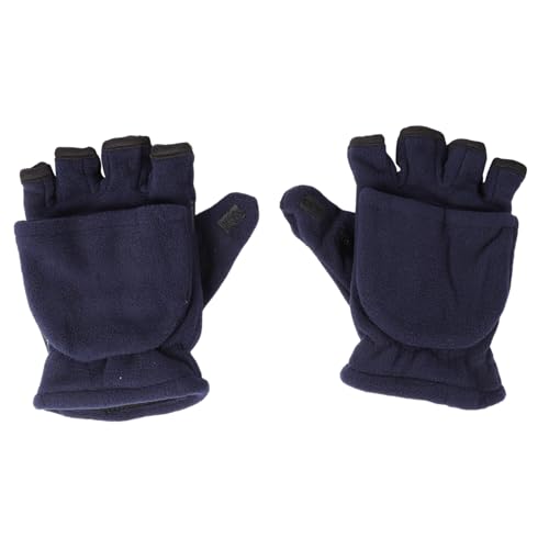 OATIPHO 1 Paar Flip-Handschuhe halber Finger Pfote fingerlos Vlies Ninja thermohandschuhe Thermal Gloves Men Gloves fahrradhandschuhe Winterhandschuhe Studenten Handschuhe Polarfleece Blue von OATIPHO