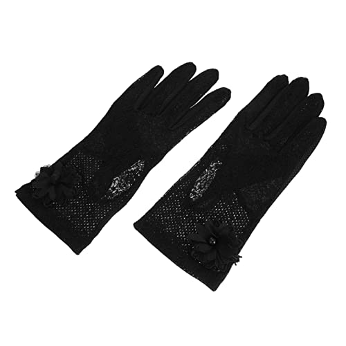 OATIPHO 1 Paar Sonnenschutzhandschuhe für Damen Punkt Hände UV Gel Draht lace Gloves Spitzenhandschuhe Fahrradhandschuhe Sonnenschutzhandschuhe für Outdoor-Sportarten Sporthandschuhe Black von OATIPHO