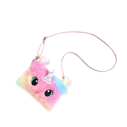 OATIPHO 1 STK Einhorn Umhängetasche Rosa Einhorn Geldbörse Einhorn Tasche Für Schädeltasche Einhorn-Tasche Einhorn Tasche Für Mädchen Kleine Reißverschlusstasche Bunte Tasche Plüsch von OATIPHO