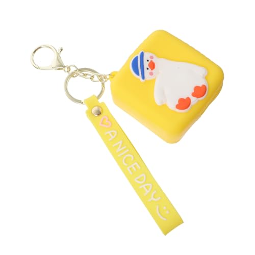 OATIPHO 1stk Taschenverzierungen Handy-geldbörse Tragbare Geldbörse Kabel Rucksack-schlüsselanhänger Portemonnaie Wechseln Anhänger Für Mobilteil Karikatur Beutel USB Yellow PVC von OATIPHO