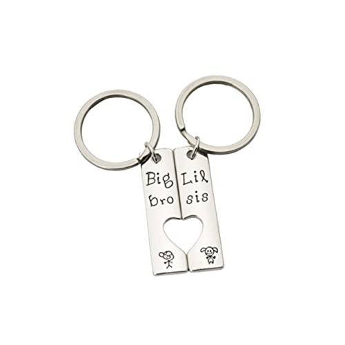 OATIPHO 2St Schlüsselanhänger für brüder small für brüder Silberfarben Key Chain Karte Schlüsselanhänger-Magnete Schlüsselanhänger aus Metall Schlüsselbund Silver von OATIPHO