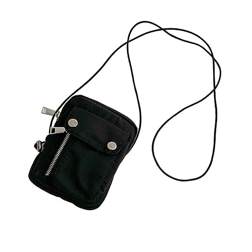 OATIPHO Canvas-gürteltasche Modische Brusttasche Mini-geldbörse Umhängetasche Für Frauen Freizeit Umhängetasche Black von OATIPHO