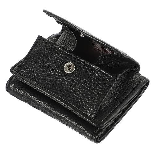 OATIPHO Geldbörse scheckkarten-etui damenbörse Swallet Kreditkartenetui Card Holder Herren PU-Brieftasche für Kleingeld Damenkartenhalter Kartenschutz Portemonnaie-Clutch PU-Leder Black von OATIPHO