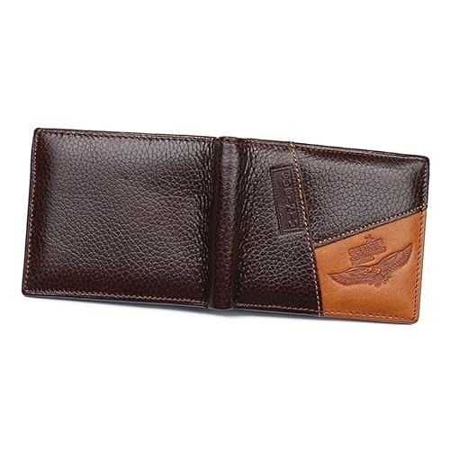 OATIPHO Herren Geldbörse Aus Echtem Leder Schlankes Portemonnaie Mit Reißverschlusstasche Und Vintage Nähten Bifold Design Geldscheinklammer Ideal Für änner Kompakt Und Stilvoll von OATIPHO