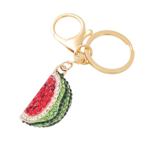 OATIPHO Wassermelonen Schlüsselanhänger Mit Glitzersteinchen Süßer Mini Simulationsfrucht Anhänger Für Taschen Schlüssel Oder Rucksäcke Ideales Accessoire Für Sommerliebhaber von OATIPHO