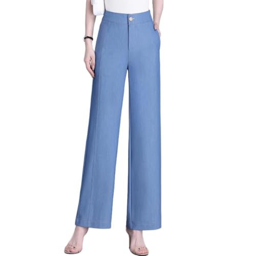 OATTIS Lässige Hose, Hose Mit Weitem Bein, Damen-Frühlings- Und Sommer-Schlankheits-Look, Micro-Tencel-Damenhose, Lockere Damen-Big-Foot-Hose,Farbe2,L von OATTIS