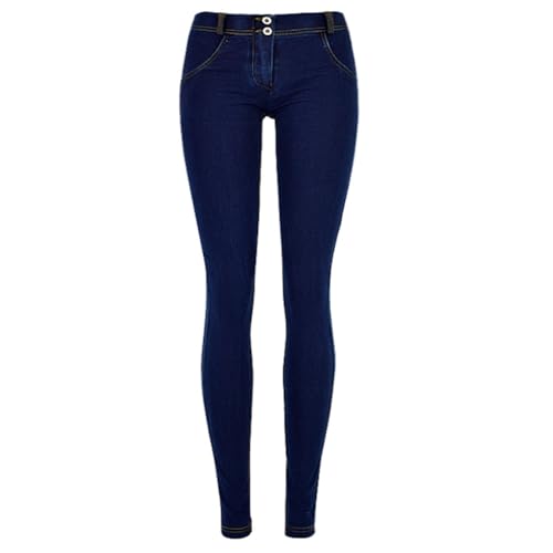 OATTIS Stretch-Jeans, Niedrige Taille, Für Damen, Enge, Dünne Denim-Hosen, Gesäß-Push-Up-Leggings, Weibliche Pull-On-Bleistift-Hose, Figurbetonte Jeggings,L von OATTIS