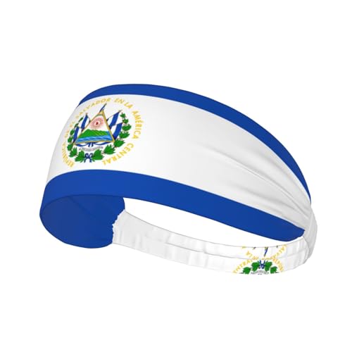 El Salvador Elastisches Übungs-Stirnband für Herren, Schweißband, Unisex, Haarband für einen aktiven Lebensstil von OBAOYY