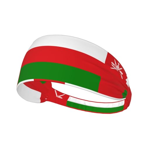 Sultanate of Oman Elastisches Übungs-Stirnband für Herren, Schweißband, Unisex, Haarband für einen aktiven Lebensstil von OBAOYY