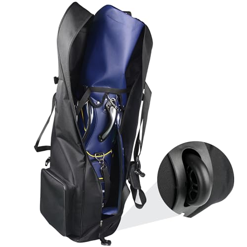 OBEISN Golf Reisetaschen für Fluglinien mit Verstärkte Rädern - 10 Nadelstiche - 900D Strapazierfähiges Oxford - 1,6 kg, Hochwertige wasserdichte Golftasche für Reisen, Verschleißfest und Wasserdicht OBEISN Golf Reisetaschen für Fluglinien mit Verstärkte Rädern - 10 Nadelstiche - 900D Strapazierfähiges Oxford - 1,6 kg, Hochwertige wasserdichte Golftasche für Reisen, Verschleißfest und Wasserdicht von OBEISN