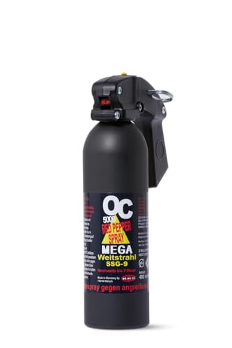 Pfefferspray SSG-9 OC 5000 mit Pistolengriff 400ml Weitstrahl KO-Spray zur Heimverteidigung Mega Reichweite Extreme Reizstoffkonzentration Pfefferspray SSG-9 OC 5000 mit Pistolengriff 400ml Weitstrahl KO-Spray zur Heimverteidigung Mega Reichweite Extreme Reizstoffkonzentration von OC 5000