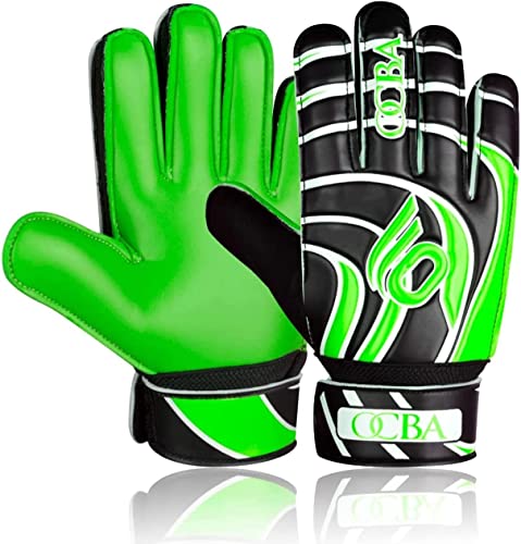 OCBC Torwarthandschuhe Kinder mit Protection Super Grip Stoßdämpfende Polsterung zum Schutz von Handflächen und Fingern für Fußballhandschuhe für Jungen und Mädchen von OCBA