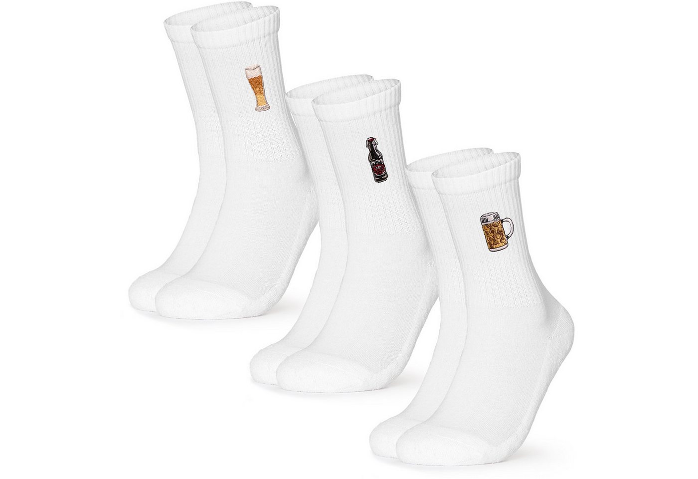 OCCULTO Basicsocken Damen & Herren Motiv Tennissocken (Modell: Robin) (3-Paar) von OCCULTO