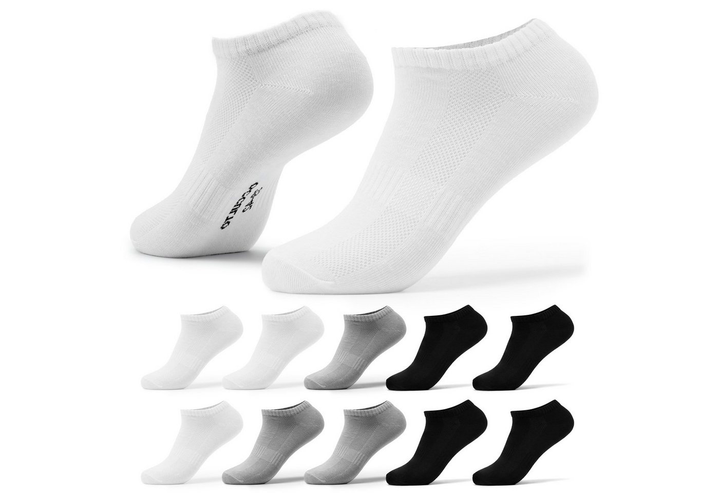 OCCULTO Sneakersocken Herren Sneaker Socken aus Bio-Baumwolle 10er Pack (Modell: Johannes) (10-Paar) von OCCULTO