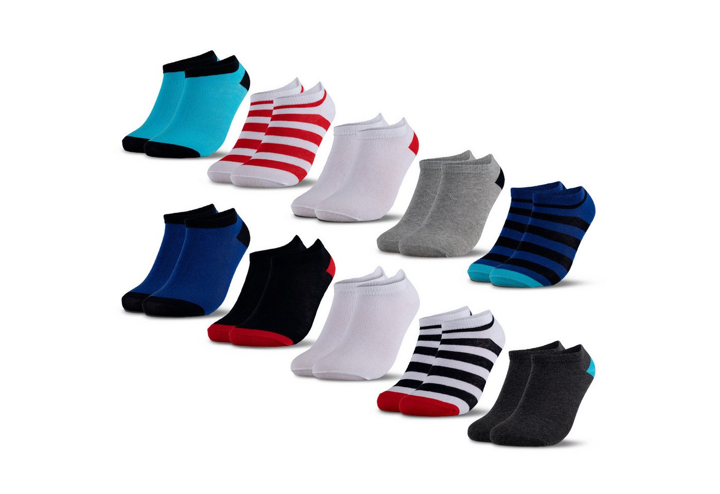 OCCULTO Sneakersocken Kinder Sneaker Socken 8er Pack (Modell: Mikl) (10-Paar) von OCCULTO