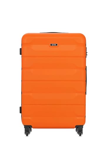 OCHNIK Großer Koffer| Hartschalenkoffer | Farbe: Orange | 76x49x29 cm | Größe: L | Reise-Koffer mit 4 Rollen | Langlebig | Mit ABS | Numerische Sperre | Fassungsvermögen 94 L von OCHNIK