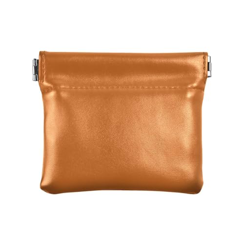 Mini-Geldbörse aus weichem PU-Leder, Kleingeldtasche, kleine Make-up-Tasche für Damen, Größe 10,9 x 9,4 cm, Schokolade, Einheitsgröße, Schokolade von ODAWA