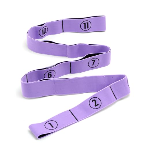 Yoga Gurt, Yoga Stretch Gurt mit 11 Schleifen, Yoga Band, Yogagurt, Tragbar Yogaband Stretching Band übungsband für Pilates, Fitness, Ballett, Yoga, Lila 1 Stück Yoga Gurt, Yoga Stretch Gurt mit 11 Schleifen, Yoga Band, Yogagurt, Tragbar Yogaband Stretching Band übungsband für Pilates, Fitness, Ballett, Yoga, Lila 1 Stück von ODDerZZii