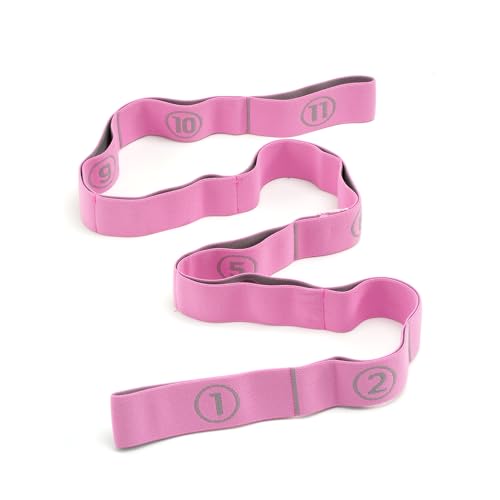 Yoga Stretch Gurt mit 11 Schleifen, Yoga Gurt, Yoga Band, Yogagurt, Tragbar Yogaband Stretching Band übungsband für Pilates, Fitness, Ballett, Rosa 1 Stück Yoga Stretch Gurt mit 11 Schleifen, Yoga Gurt, Yoga Band, Yogagurt, Tragbar Yogaband Stretching Band übungsband für Pilates, Fitness, Ballett, Rosa 1 Stück von ODDerZZii
