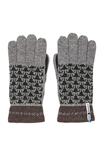 ÖJBRO VANTFABRIK 1 Paar Handschuhe Touch Screen Handy Wollhandschuhe Strick M (7-9) grau braun warm 100% Merinowolle 4 Lagen Schweden von ÖJBRO VANTFABRIK