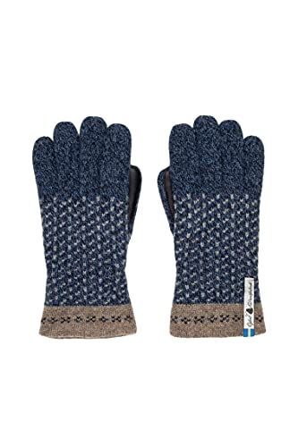 ÖJBRO VANTFABRIK 1 Paar Handschuhe Touch Screen Handy Wollhandschuhe Strick S (6) blau braun grau warm 100% Merinowolle 4 Lagen Schweden von ÖJBRO VANTFABRIK