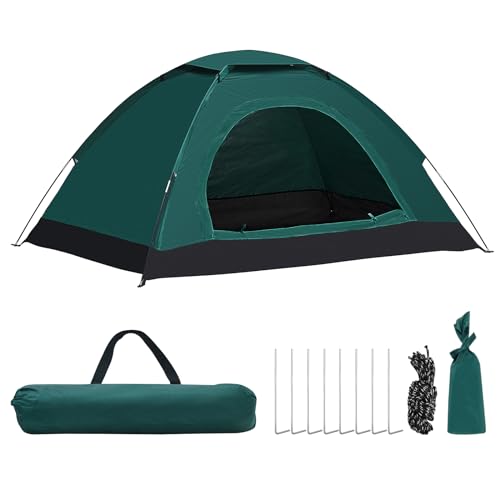 OFCASA Campingzelt Leichtes Zelt für 1-3 Personen X Ultraleichte Camping Zelt Familie Kuppelzelte Winddicht mit Tragetasche, 200x140x102cm Wurfzelt für Camping, Trekking, Garten, Wanderausflug von OFCASA