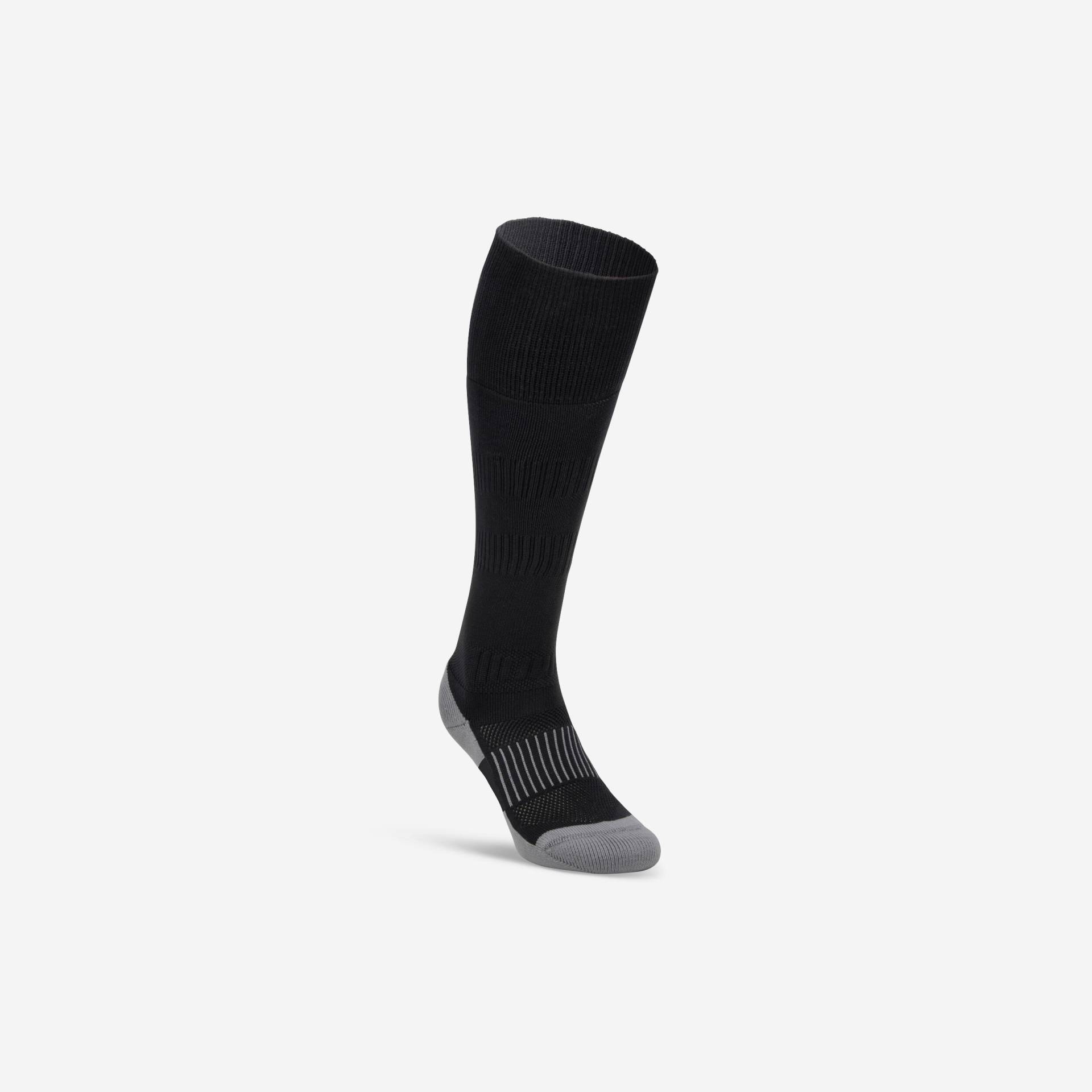 Damen/Herren Rugby Stutzenstrümpfe hoch - R500 schwarz Damen/Herren Rugby Stutzenstrümpfe hoch - R500 schwarz von OFFLOAD