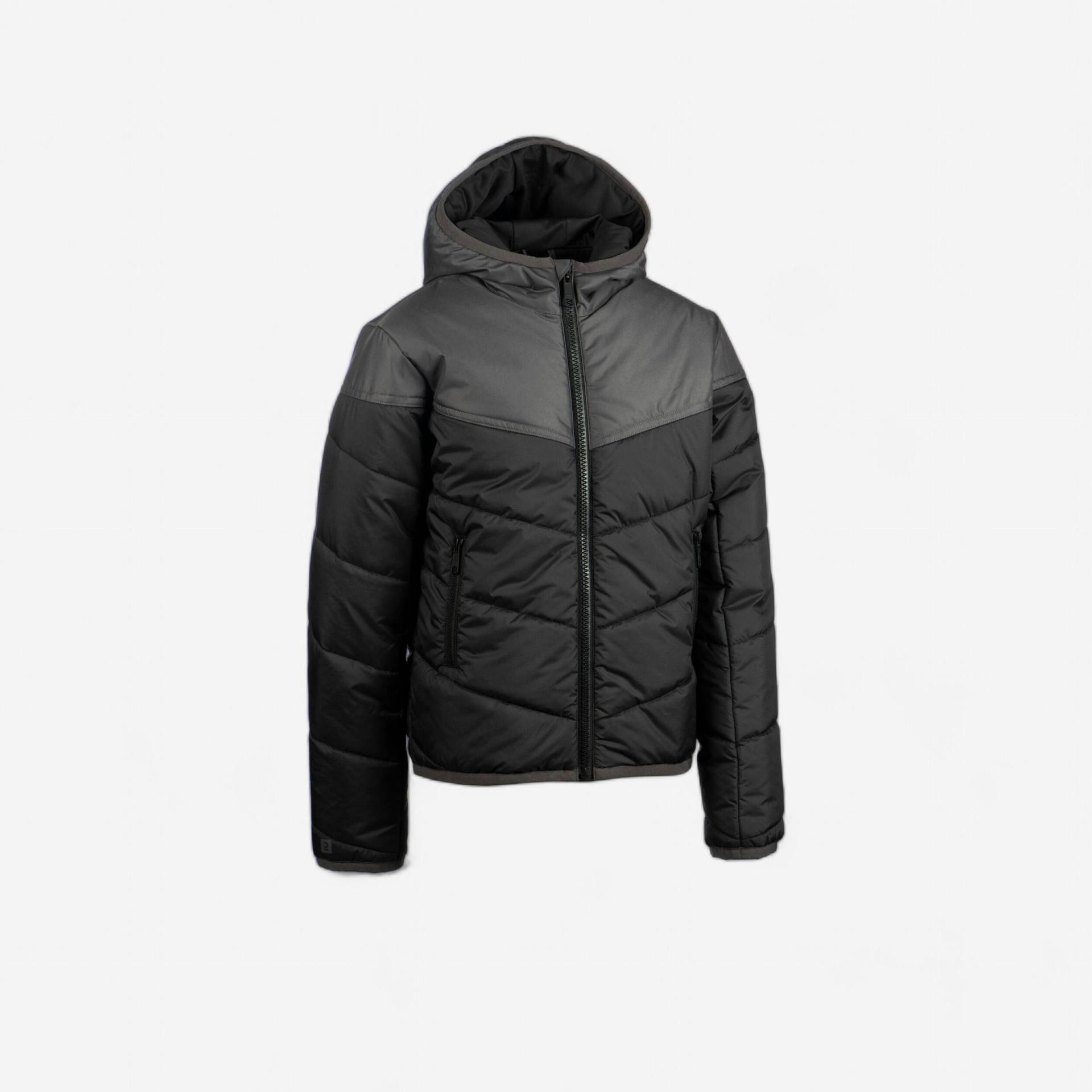 Kinder Rugby Jacke Parka warm - 500 schwarz/grau Kinder Rugby Jacke Parka warm - 500 schwarz/grau von OFFLOAD